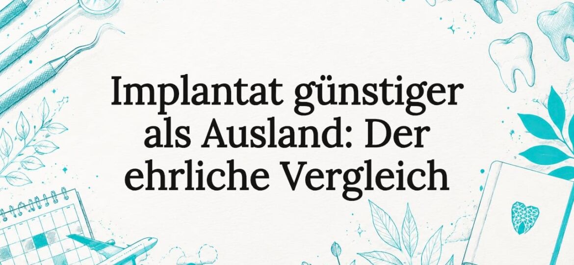 Gestaltete Titelseite mit Illustrationen aus der Zahnmedizin
