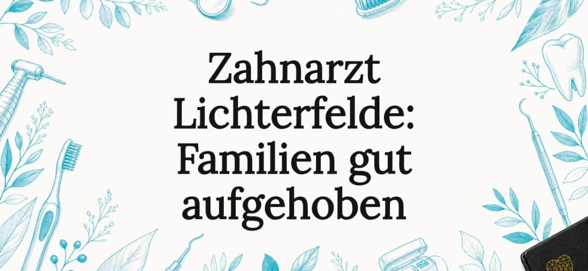 Stilvolle Titelgrafik mit typischen Instrumenten aus der Zahnmedizin