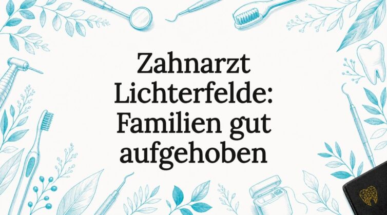 Stilvolle Titelgrafik mit typischen Instrumenten aus der Zahnmedizin