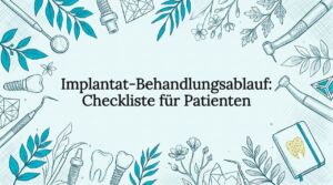 Gestaltete Titelseite mit zahnmedizinischem Motiv
