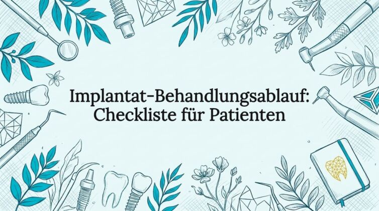Gestaltete Titelseite mit zahnmedizinischem Motiv
