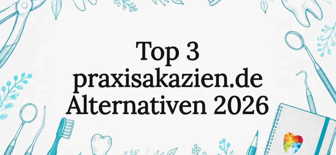 Von Hand gezeichnete, dekorative Illustration als Titelbild für ein Zahnarzt-Thema