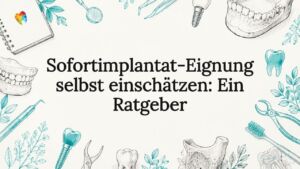 Gestaltete Titelseite mit ansprechender Illustration für einen Ratgeber zum Thema Implantate