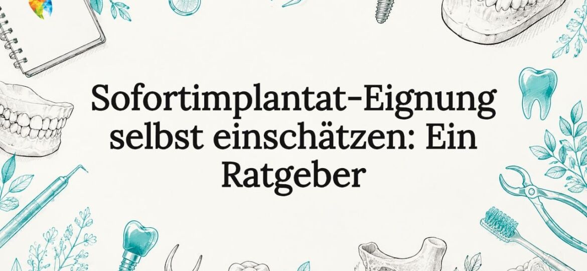 Gestaltete Titelseite mit ansprechender Illustration für einen Ratgeber zum Thema Implantate