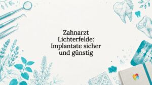 Ein liebevoll von Hand gezeichnetes, dekoratives Zahnmotiv umrahmt den Titelbereich und verleiht ihm eine besondere Note.