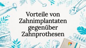Ansprechende Titelgrafik zur Illustration von Zahnimplantaten