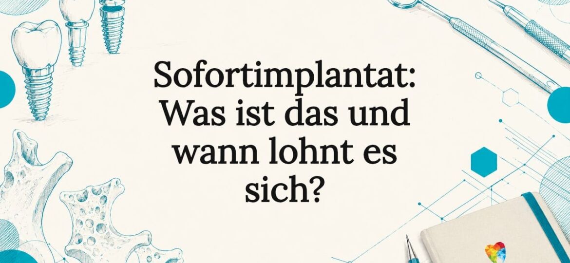 Ansprechend gestaltete Titelgrafik mit zahnmedizinischen Elementen
