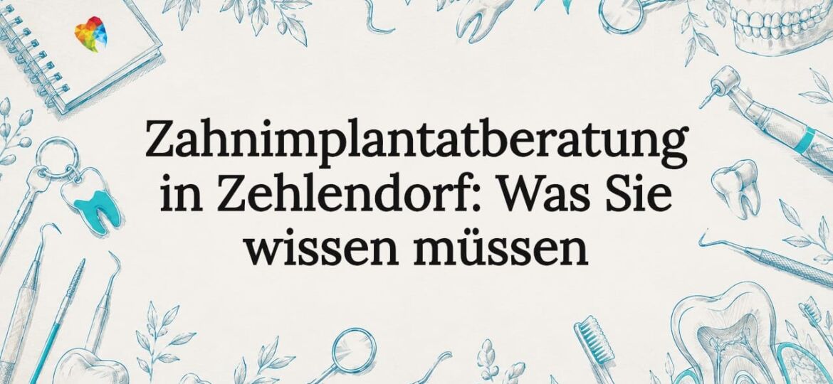 Ansprechend gestaltete Titelseite mit zahnmedizinischen Motiven