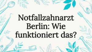 Kreative Titelgrafik mit Zahnarztinstrumenten und floralen Elementen