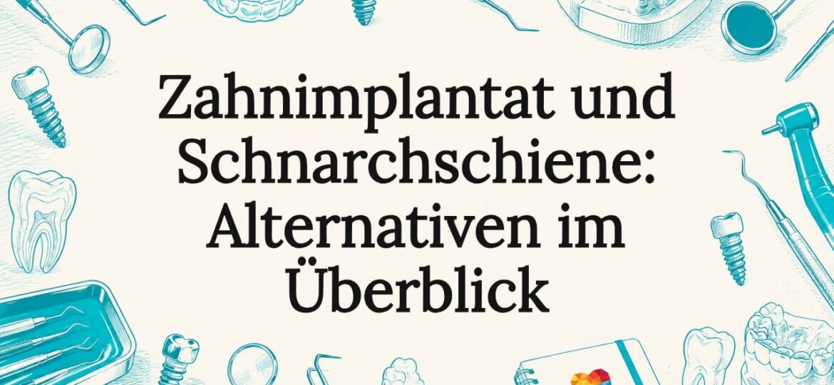 Titelbild, eingerahmt von illustrierten Zahnarztinstrumenten