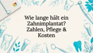 Ansprechend gestaltete Titelgrafik zum Artikel rund um Zahnimplantate
