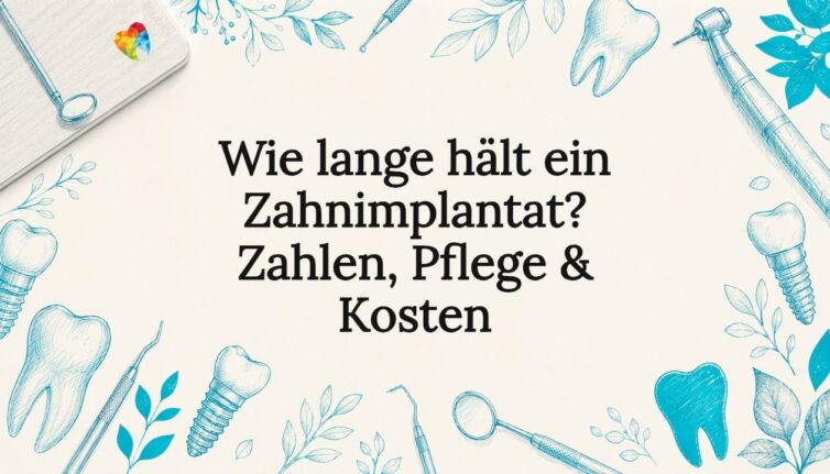 Ansprechend gestaltete Titelgrafik zum Artikel rund um Zahnimplantate