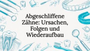 Stilvolle Illustrationsgrafik für das Titelbild zum Thema Zahngesundheit