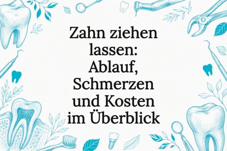 Gestaltete Titelseite mit ansprechenden Zahn-Motiven
