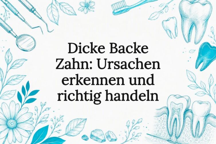Dekorative Titelkarte zur Zahngesundheit