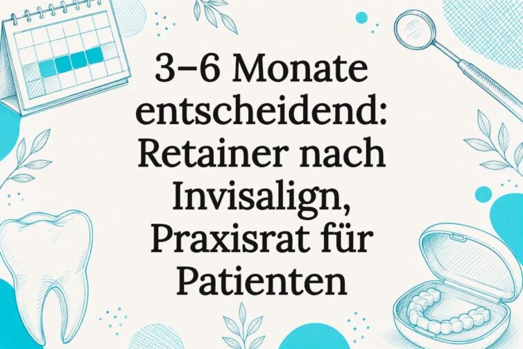 Dekorative Retainer-Karte mit Kalender und Zahnmotiv