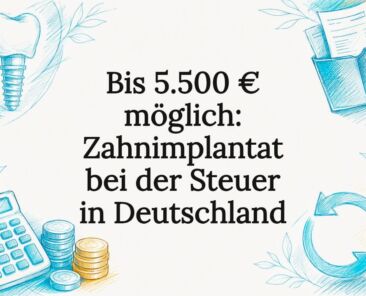 Zahnimplantat und Steuern anschaulich dargestellt