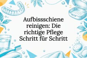 Dekorative Titelseite zur Pflege der Aufbissschiene