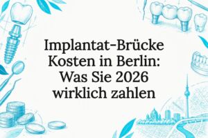 Beispielhafte Titelkarte zu den Kosten von Implantat-Brücken