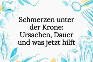 Anschauliche Titelkarte mit Zahnkrone