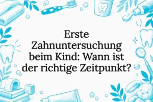 Handgezeichnete Motive zur Zahnpflege auf der Titelseite