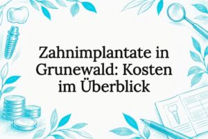 Titelseite mit Skizzen zu den Kosten für Implantate