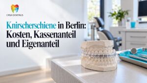 Knirscherschiene auf einem Zahnmodell
