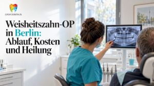 Panoramaaufnahme mit sichtbaren Weisheitszähnen